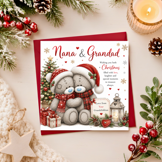 Nana & Grandad Teddy Card