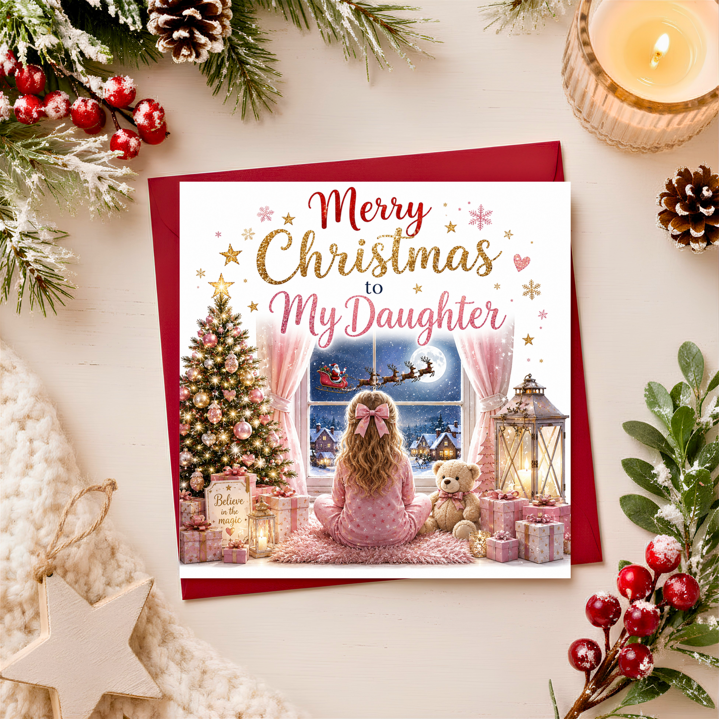 Merry Christmas to my daughter card