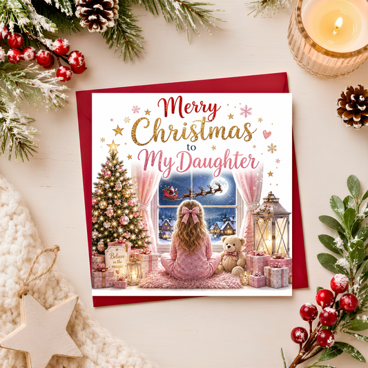 Merry Christmas to my daughter card