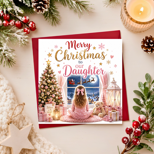 Merry Christmas to our daughter card
