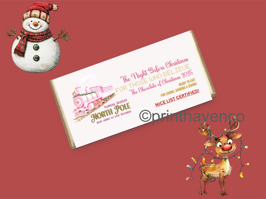 Night Before Christmas Chocolate Bar