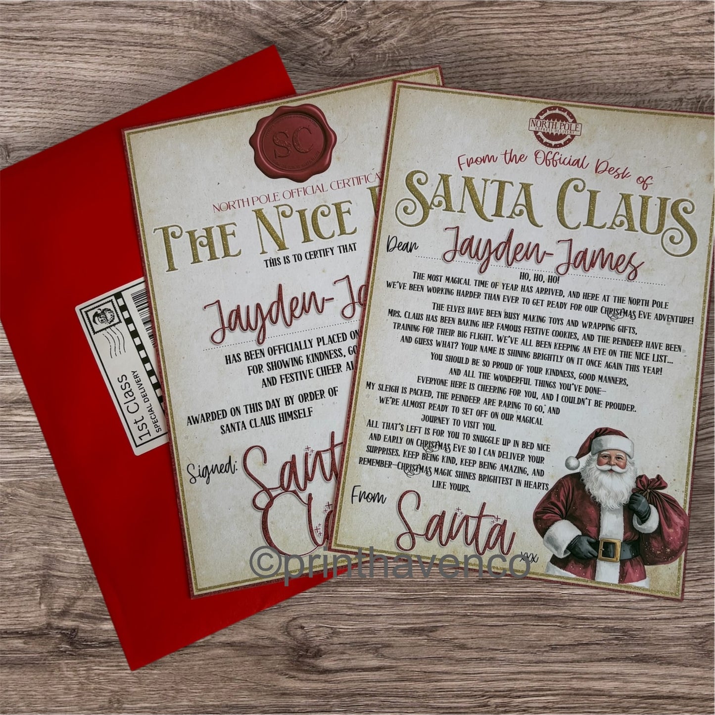 Personalised Letter Set from Santa