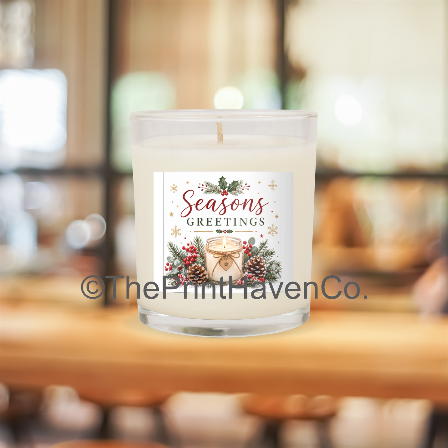 Seasons Greetings Candle