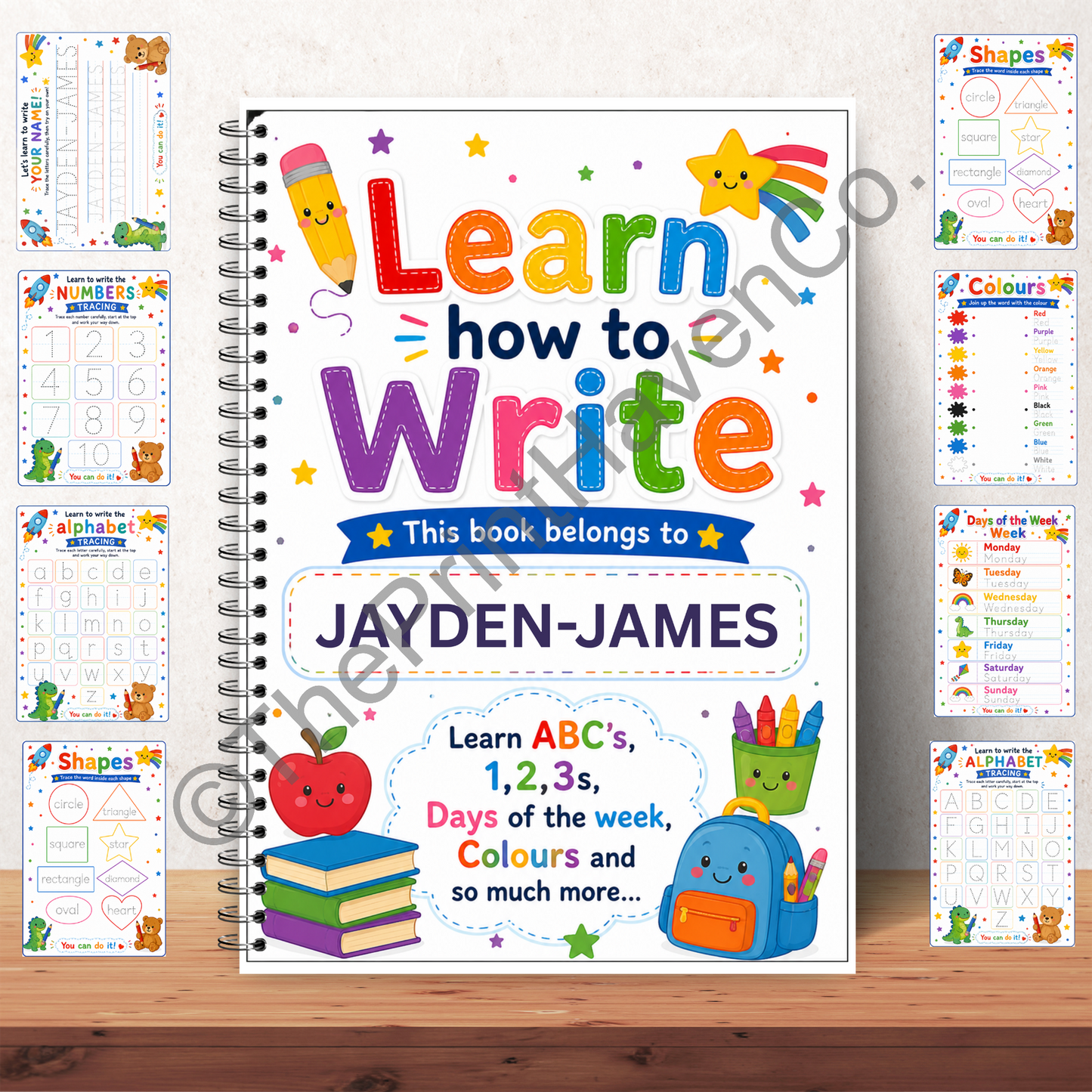 Learn to Write - Personalised Book