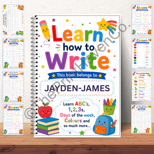 Learn to Write - Personalised Book