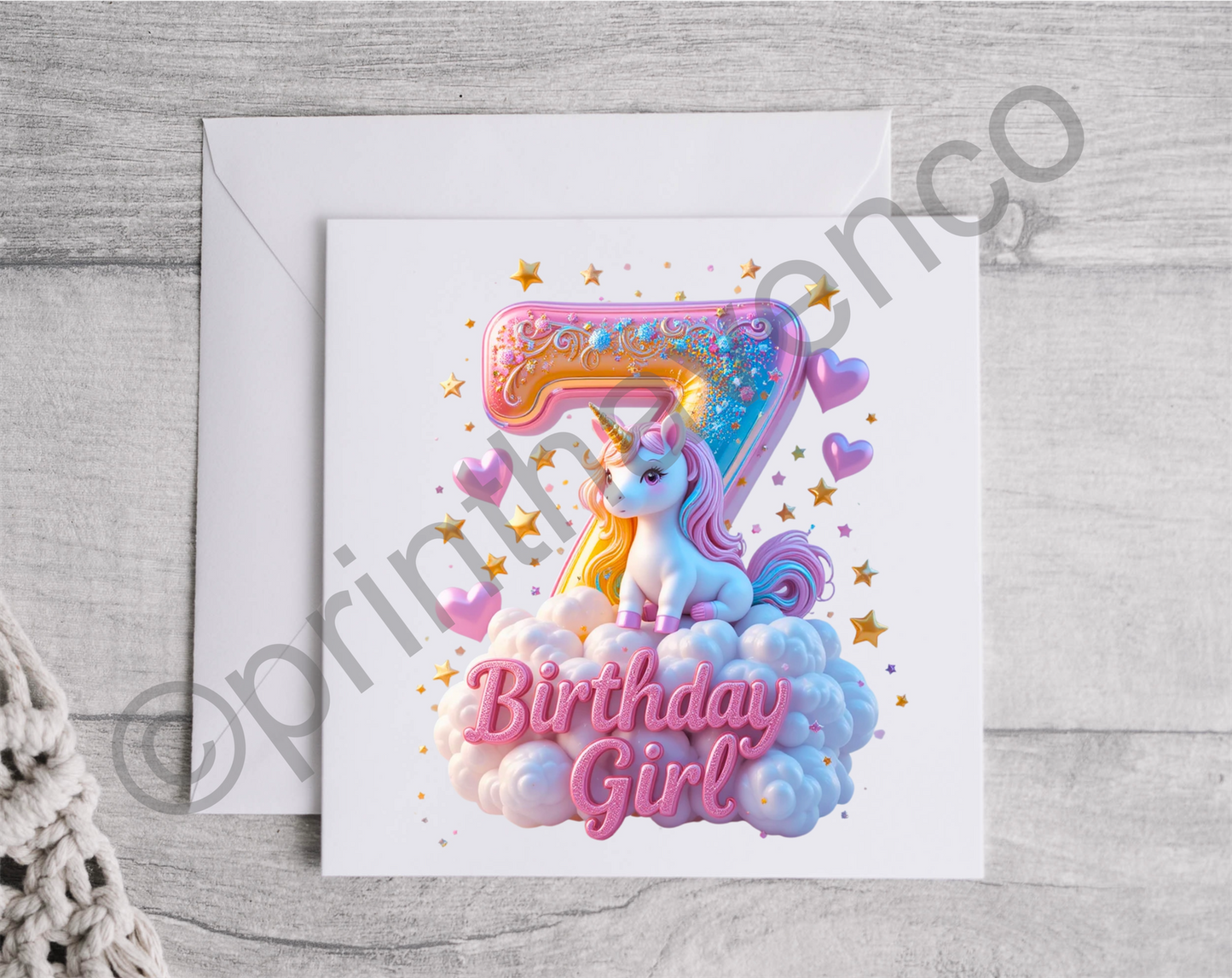 Unicorn Age Card