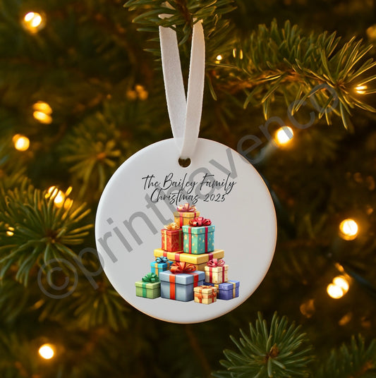 Family Name Christmas Tree Ornament