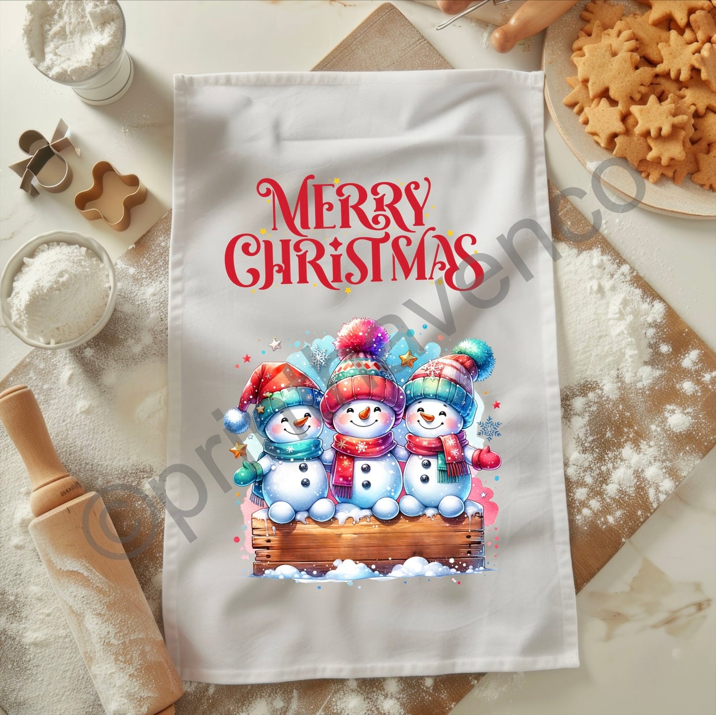 Merry Christmas Tea Towel