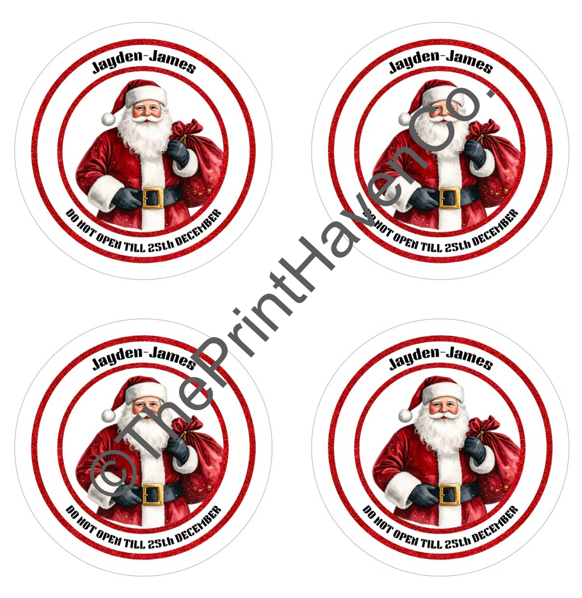 Personalised Santa Labels for Presents