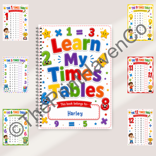 Learn my Times Tables Book - Personalised