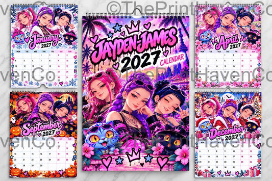K Pop Themed Personalised Calendar
