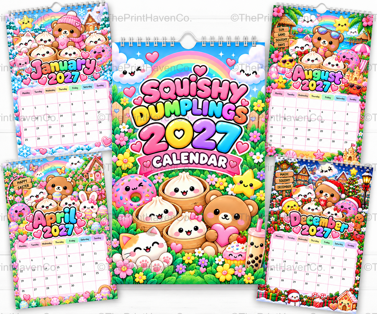 Squishy Dumplings Calendar 2027