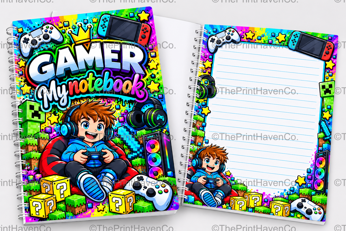 Gamer inspired notebook