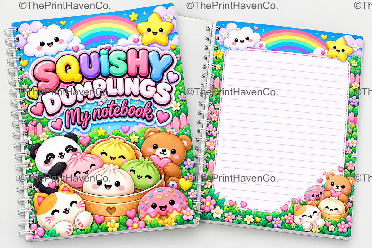 Squishy Dumplings inspired notebook