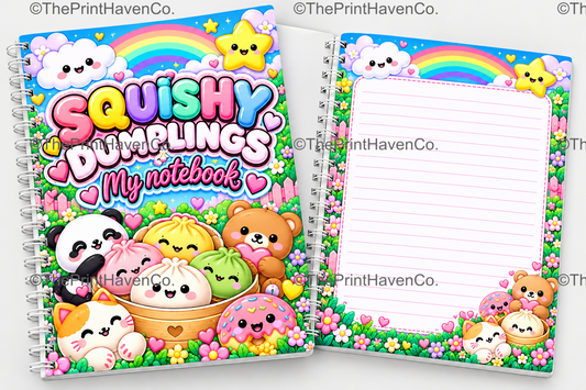 Squishy Dumplings inspired notebook