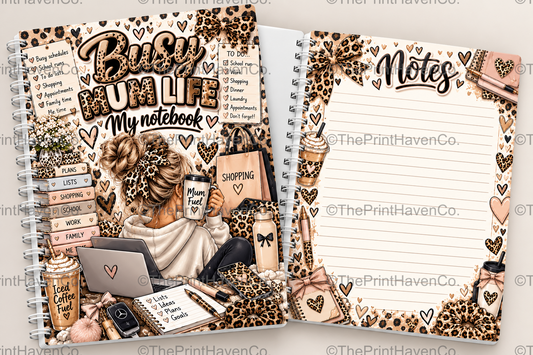Busy Mum Life inspired notebook