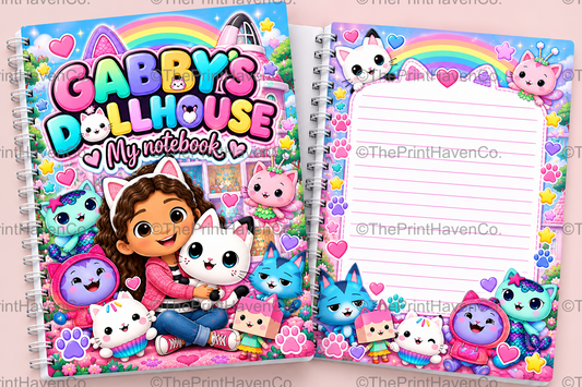 Gabbys Doll House inspired notebook