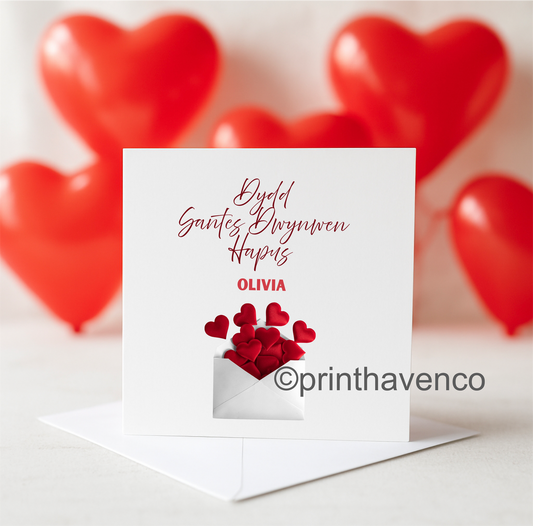 Personalised ‘Dydd Santes Dwynwen Hapus’ Card
