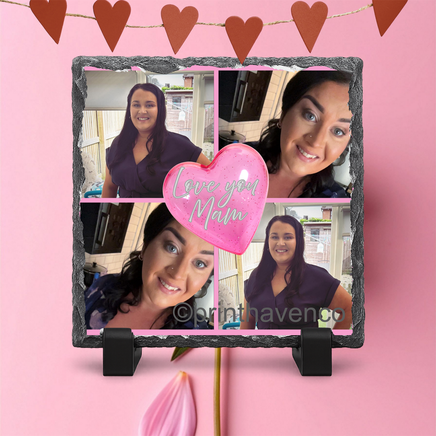 Personalised ‘Love you’ 4 picture Photo Slate