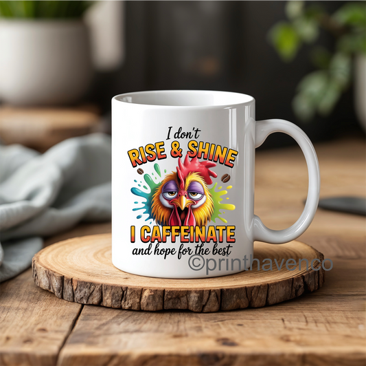 Rise and shine comic mug