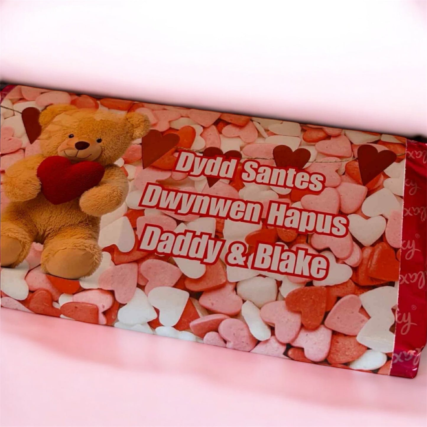Personalised ‘Dydd Santes Dwynwen Hapus’ Chocolate Bar