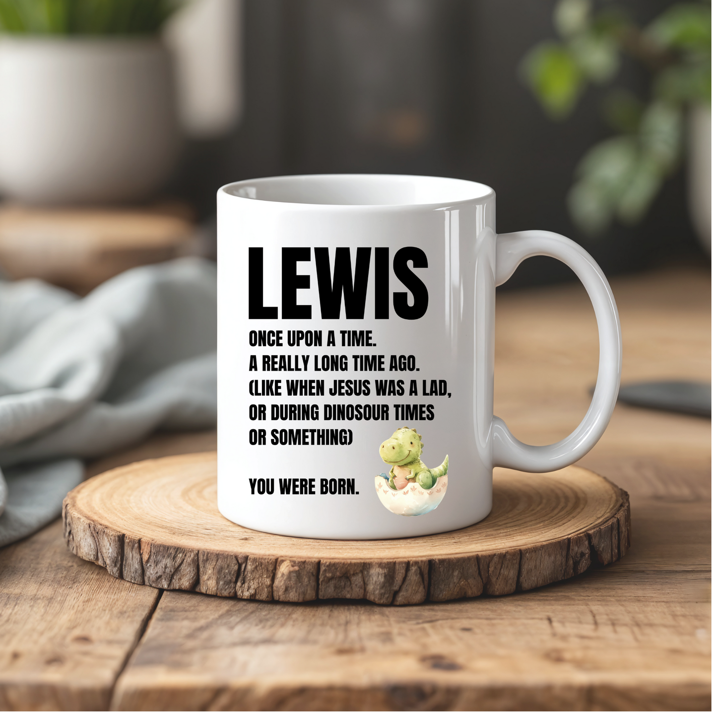 Personalised Dinosaur Times Mug